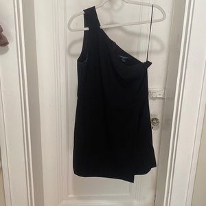 French Connection Black One Shoulder Dress Size 12